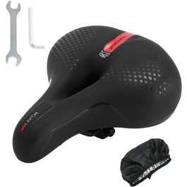 Комфортне велосипедне сідло BWBIKE з широким сидінням, амортизуючою піною Memory Foam та водонепроникним шкіряним покриттям (Рожевий)