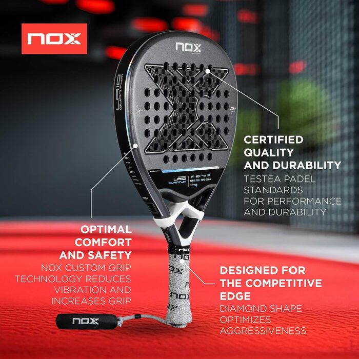 Падель ракетка NOX LA10 Quantum 12k від Лео Аугсбургер 2025