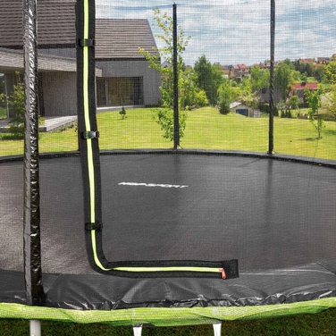 Батут із зовнішньою сіткою Hop-Sport 16ft (488 см), чорно-зелений