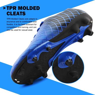 Дитячі футбольні бутси JABASIC для хлопчиків та дівчаток, блакитні (37 EU)