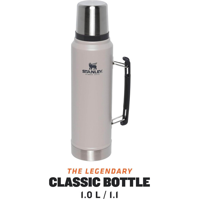 Термос Stanley Classic Legendary з нержавіючої сталі, 1 л – зберігає тепло/холод до 48 годин, BPA-free, для напоїв, підходить для миття в посудомийній машині