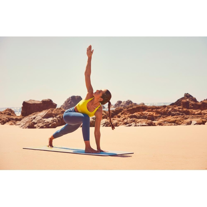 Килимок для йоги adidas Tie-Dye – 10 мм NBR, нековзний, захищає суглоби, з ручкою для перенесення, товстий килимок для пілатесу та фітнесу, 183x61 см, сірий