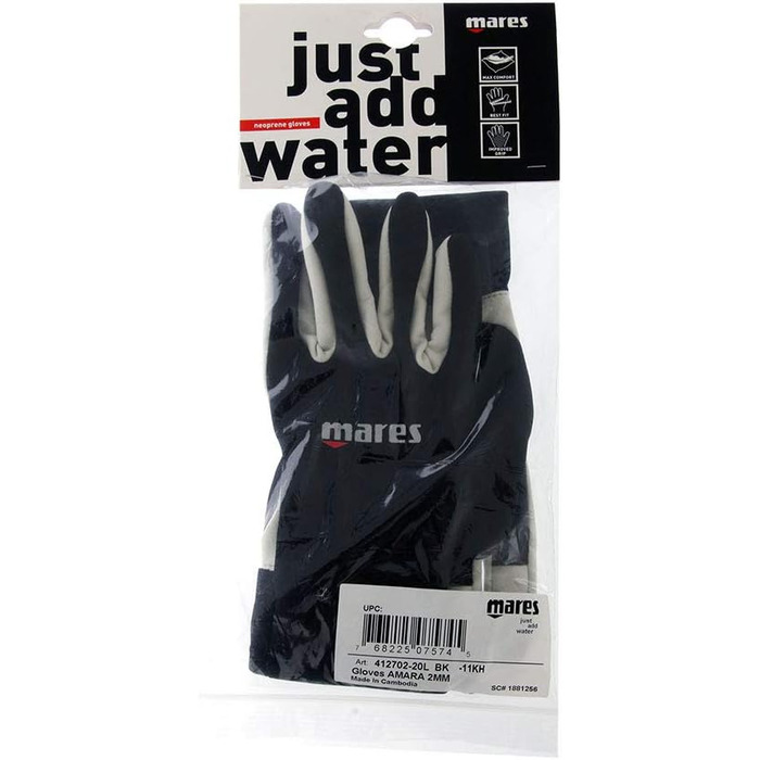 Рукавички для дайвінгу Mares Amara 1.5 мм, чорні, XS