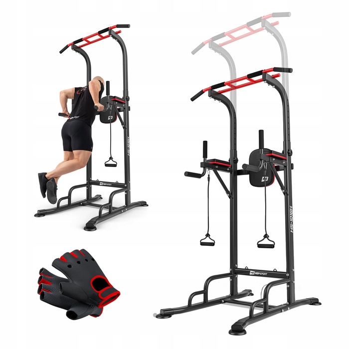 Багатофункціональні бруси Hop-Sport з турніком та еспандерами, до 150 кг