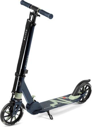 Електросамокат Movino City Light для дітей та підлітків, синій/оливковий: з амортизатором, колеса 180мм, регульований кермо