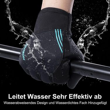 Чоловічі зимові рукавички GINTRON з екраном, термо рукавички, велосипедні рукавички, водонепроникні, вітрозахисні, для бігу, чорні