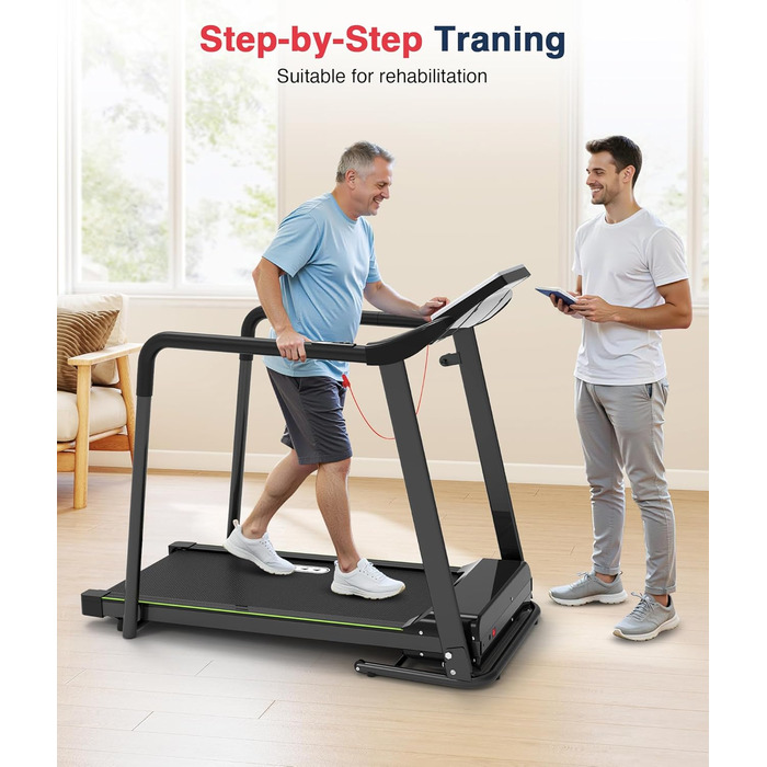 Redliro: тренажер для рівноваги з подовженим поручнем, складний, з підставкою для телефону та чашки, LCD-дисплей, вантажопідйомність 136 кг