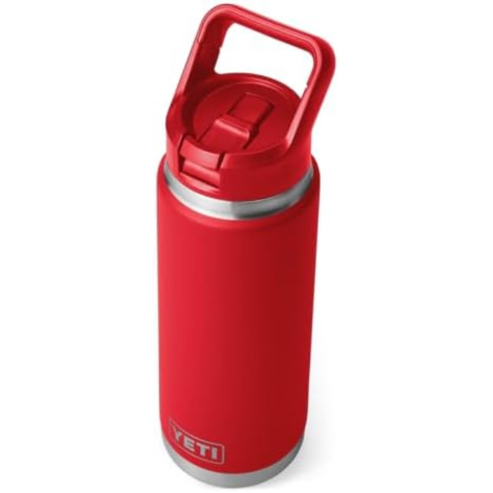 Термобутилка YETI Rambler C з трубочкою, вакуумна, нержавіюча сталь, 769 мл, червона