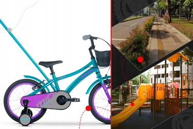 Дитячий велосипед Tabou Mini Lite 16 дюймів, алюміній, багатокольоровий, 6,5 кг