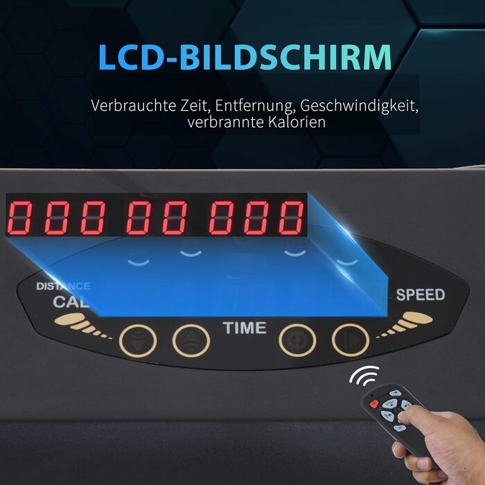 Електрична бігова доріжка HOMCOM з LCD-дисплеєм, складна, 1-6 км/год, сталева, чорна, 105x56x108,5 см – домашній фітнес-тренажер