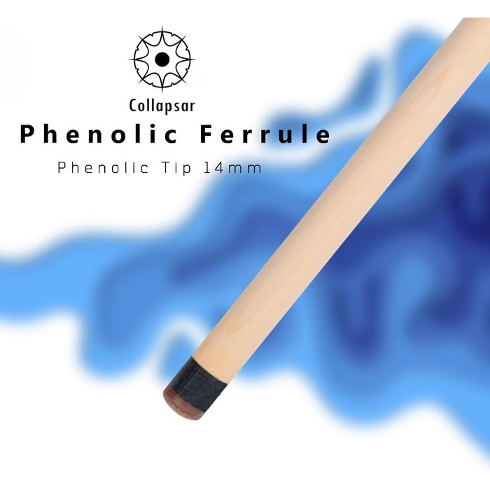 Білльярдний кий Collapsar Heavy Hitter Jump Break Queue, 750 г, 3-частини, 14 мм наконечник з фенолу, матовий синій