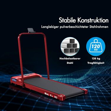 Інтелектуальний килимок для ходьби BLACK LORD SL9H - 2-в-1 для дому та офісу, з пульт та моніторингом даних, червоний (з ручками)