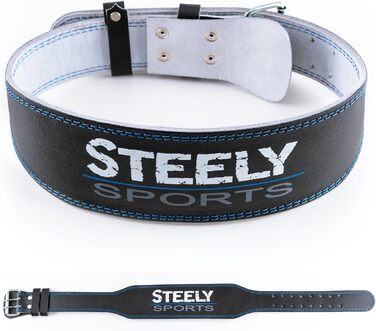 Чоловічий шкіряний пояс для важкої атлетики Steely Sports XL – бодібілдинг, тренування, фітнес