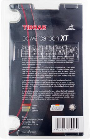 Настільний тенісний ракетка Tibhar Powercarbon XT для атакуючої гри з ITTF сертифікатом