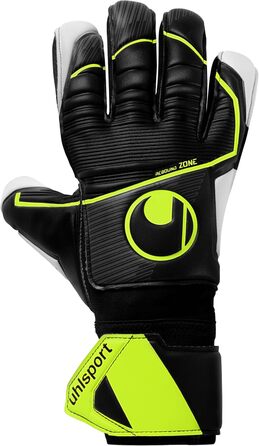 Воротарські рукавички Uhlsport Supersoft HN Flex Frame для дітей та дорослих, чорні/жовті, розмір 7