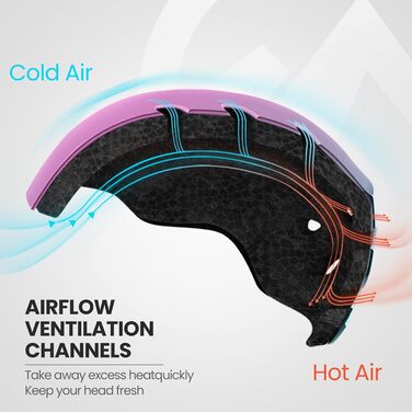 Шолом OutdoorMaster Kelvin для лижного спорту (унісекс) - лижний/сноуборд шолом з вентиляцією, для чоловіків, жінок та юнаків, колір: градієнт фіолетово-блакитний, розмір M