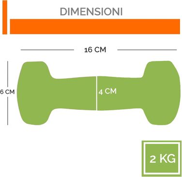 Гантелі неопренові 2x2 кг для функціонального фітнесу
