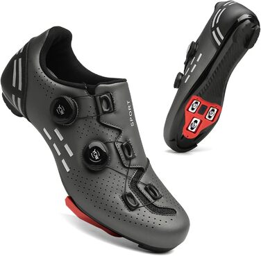 Велосипедні шкарпетки для чоловіків та жінок, шосейні велосипеди, сумісні з SPD/SPD-SL/Look Delta Klicksystem, велосипедні шкарпетки для спінінгу, шосейні велосипеди, 39 EU, сірий колір