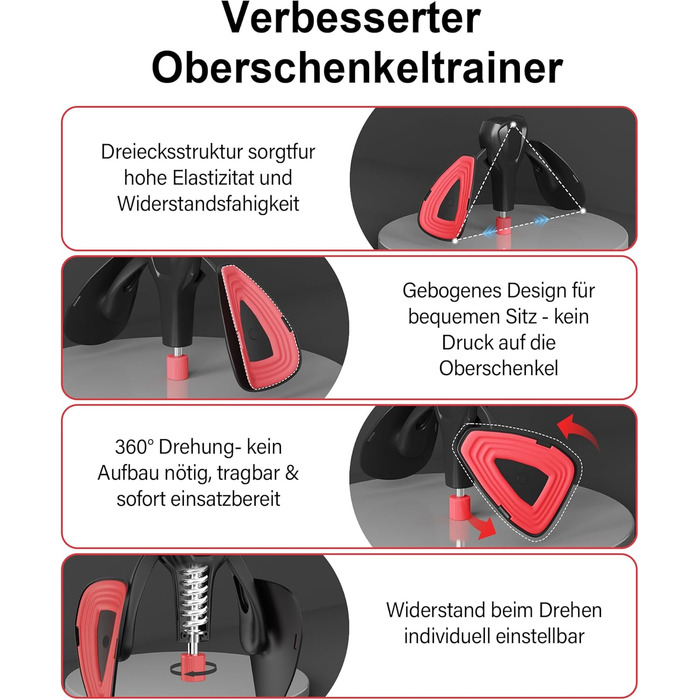 Тренування стегон та тазу: тренажер для жінок та чоловіків, чорний | Фітнес обладнання для дому