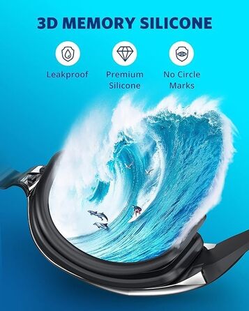 Окуляри для плавання унісекс Schwimmbrille: антизапітніюючі, UV-захист, регульовані, професійні, для дорослих та підлітків (сині/рожеві)