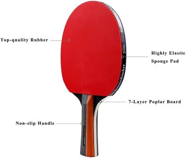 Професійний набір для настільного тенісу: 2 ракетки, 3 м'ячі, чохол. Ідеально для початківців та професіоналів