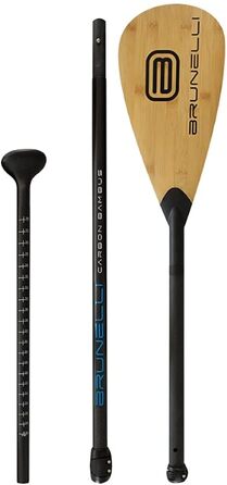 Весло для SUP і каяка Brunelli Carbon Bamboo Dual Tech, 180-220 см, 3-складне