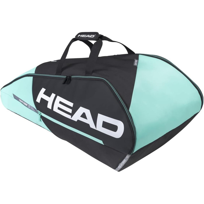 Тенісна сумка HEAD Tour Racquet Bag L 9 ракеток чорна/м'ятна для дорослих, унісекс