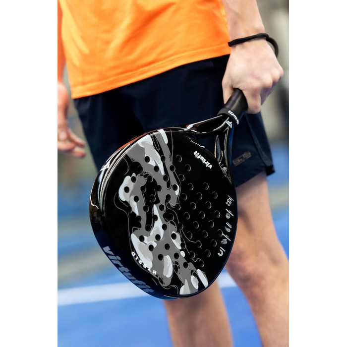 Плече ракетка VirtuFit для падел-тенісу: контроль, гібрид, для початківців та просунутих гравців, білий/срібний (Fusion Pro)