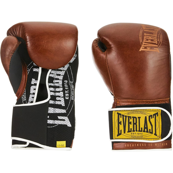Боксерські рукавички Everlast 1910 Classic, унісекс, 12oz, коричневі, для тренувань