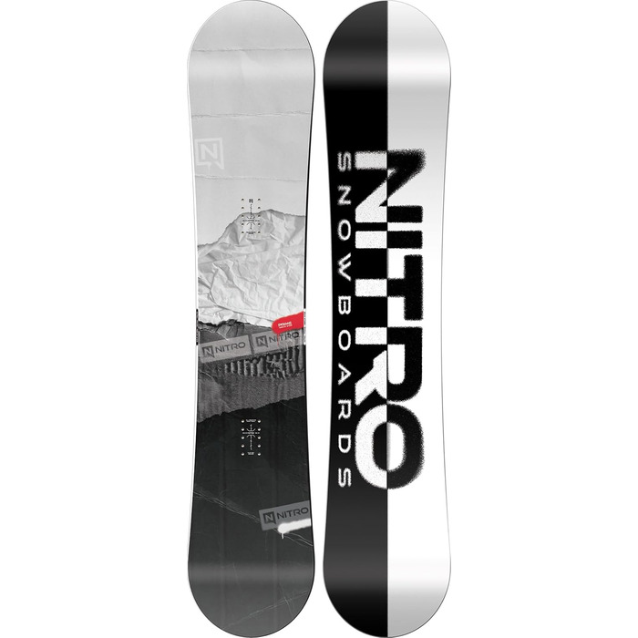 Сноуборд Nitro Prime RAW для чоловіків, Allmountain, Flat-Out Rocker, Directional, Mid-Wide & Wide для великих розмірів взуття
