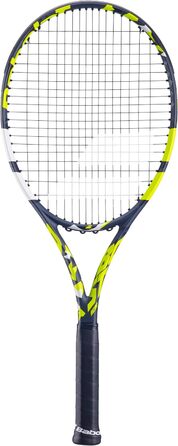 Тенісна ракетка Babolat Boost Aero для дорослих, легка, графітова, сіро-жовта, для жінок і чоловіків, вже з натягнутими струнами, розмір рукоятки 1