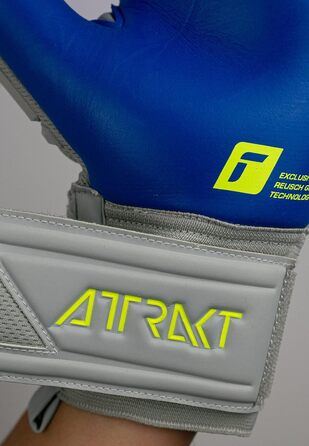 Воротарські рукавички Reusch Attrakt Freegel для дорослих, внутрішній шов, покриття Grip Silver, для всіх типів полів, сірі/жовті