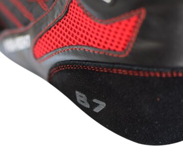 FOX-FIGHT B7: Спортивне взуття для самбо, боротьби та фітнесу | З шкіряною підошвою | Для жінок та чоловіків | Дихаюче, гнучке | Чорний, червоний, 39 EU