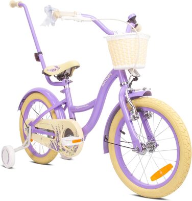 Дитячий велосипед Sun Baby Flower для дівчаток 2-6 років, знімна штанга, різні розміри коліс