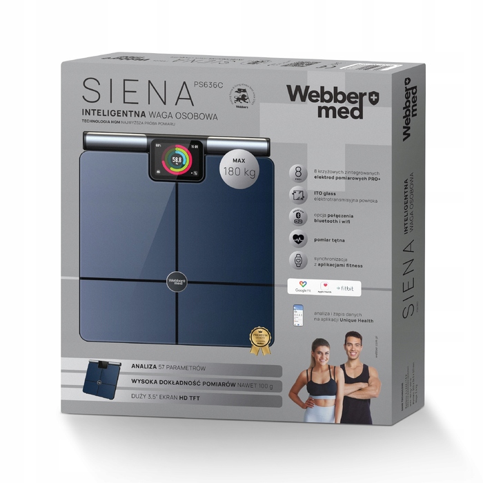 Розумні ваги для ванної кімнати Siena PS636C Webber PRO+ WiFi