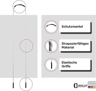 Стрибкове канат Cravallo® Springseil I 3 метри Fatburner Speed Jumping Rope I для дорослих, професійний, для боксу, витривалості, MMA, HIIT, блакитно-білий (2.80 м)