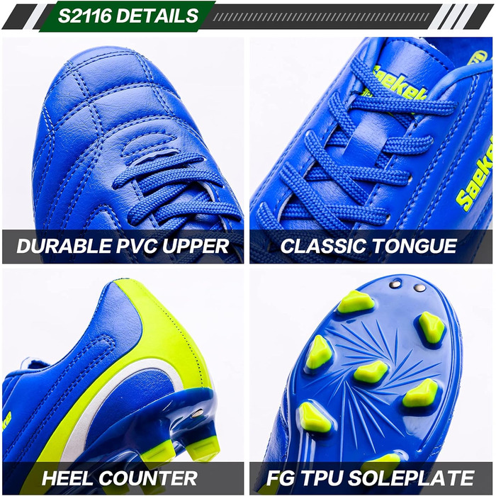 Дитячі футбольні бутси FG для хлопчиків та дівчаток, розмір 31 EU, S2116, блакитні