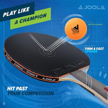 JOOLA Omega Speed – професійна ракетка для настільного тенісу з віскозною гумою, для просунутих гравців, турнірний рівень, ергономічна ручка, швидкісна гра
