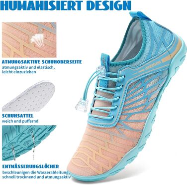 Шкарпетки для плавання WateLves: аквашузи для дорослих та дітей, швидковисихаючі, унісекс, білі, фіолетові, помаранчеві, сині (41 EU)