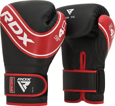 Боксерські рукавички для дітей RDX 6oz, Junior Training, шкіра Maya Hide, вентильована долоня, для муай-тай, ММА, кікбоксингу, спарингу, роботи з мішком та боксерськими снарядами (червоні)