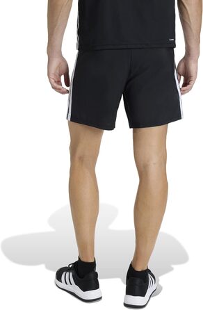 Чоловічі спортивні шорти adidas Workout Essentials Base 3 Stripes Woven, чорні з білими смугами