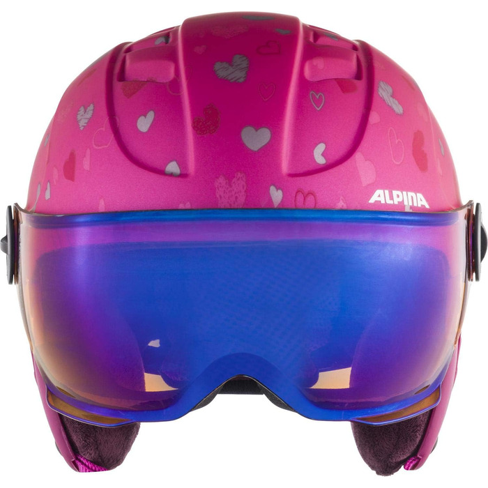 ALPINA CARAT LE VISOR Q-LITE – дитячий лижний шолом з візором, білий, посилений захист, легкий, 48-52 см