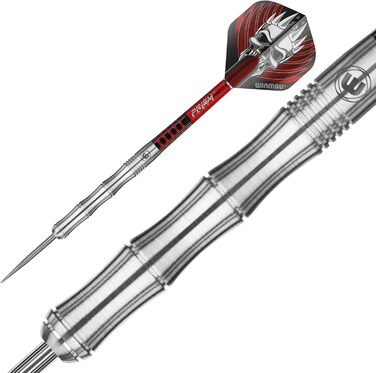 Дартс WINMAU Champions Mervyn King 22г, професійний, вольфрамовий, сталевий наконечник, набір з хвостовиками та оперенням