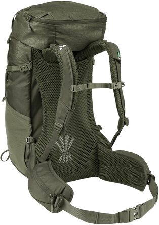 Туристичний рюкзак VAUDE Brenta 36+6 л, водонепроникний, з дощовиком, для жінок і чоловіків, зручний трекінговий рюкзак з практичними відділеннями, колір хакі