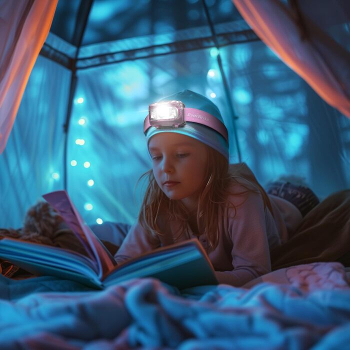 LED налобний ліхтар EverBrite 2 шт. Рожевий з червоним та зеленим світлом, 5 режимів, для кемпінгу та відпочинку на природі