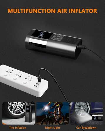 Електричний акумуляторний компресор для велосипеда, авто, мотоцикла та м'ячів SERVOMASTER (150 PSI)