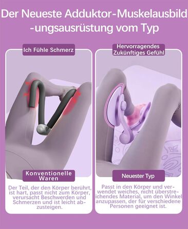 Тренування стегон та сідниць Oberschenkeltrainer 35lb для жінок та чоловіків. Тренажер для дому. Фітнес, спорт, 16 кг, фіолетовий