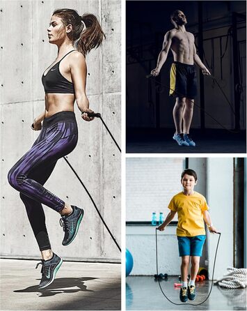 Стрибкове канат iMoebel 6 мм, 3 м, PVC, регульований, з ABS-ручкою, для дітей та дорослих, чорний