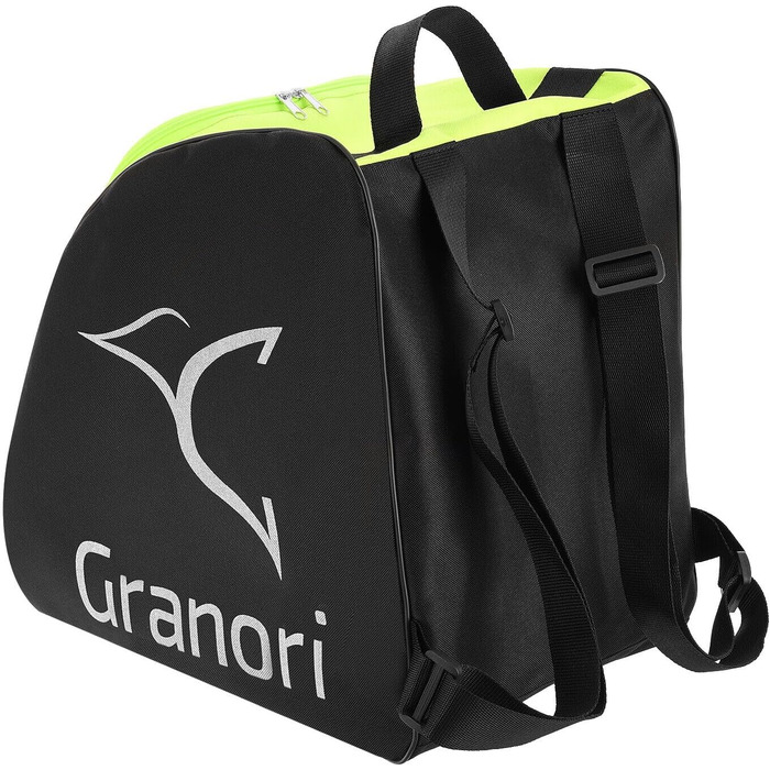 Чохол для лижних черевиків з рюкзаком та місцем для шолома та аксесуарів | Чохол для лижних черевиків, рюкзак для лиж, сноуборду та ковзанів (неоновий жовто-чорний)