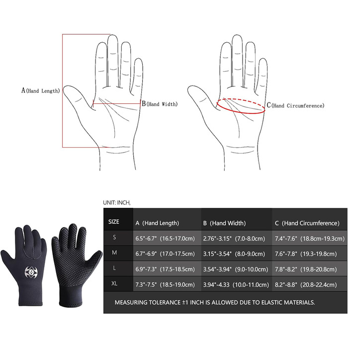 Неопренові рукавички PAWHITS 3 мм для плавання, дайвінгу, каякінгу та серфінгу (чоловічі/жіночі)